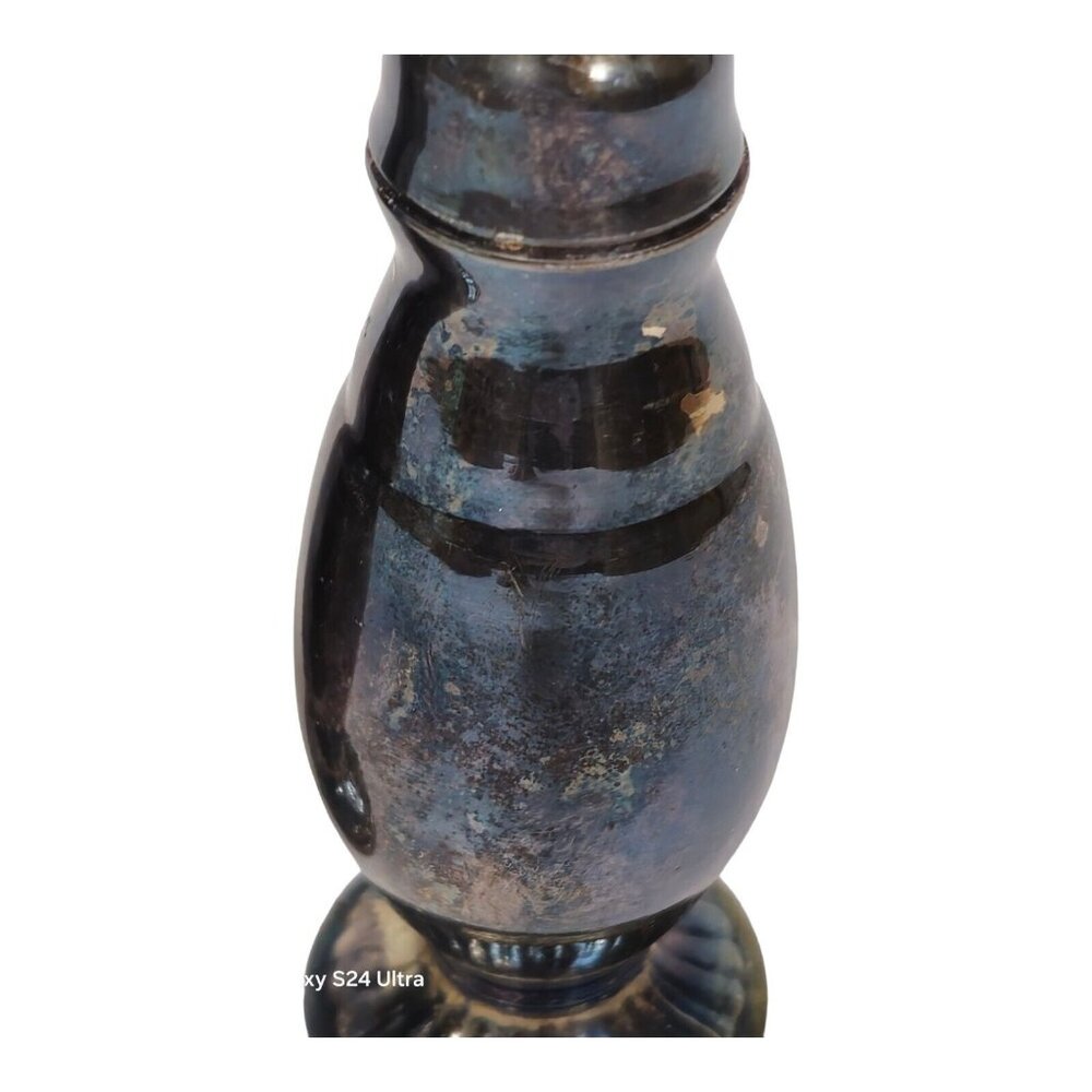 Vintage Oneida Salt & Pepper Shakers Ornate Retro Silver Plated Kitchen decor - Picture 12 of 16